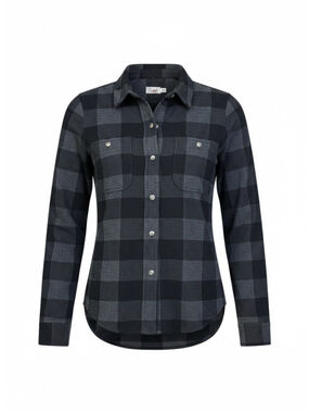 Faherty Legend Sweater Shirt Black/Grey Buffalo Plaid Women’s Sz XS Shacket